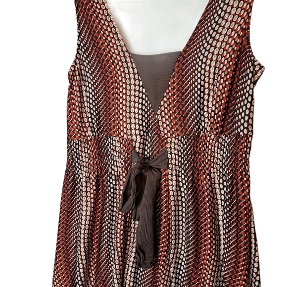 Daniel laurent brownorange midlength vintage dress - Picture 2 of 7